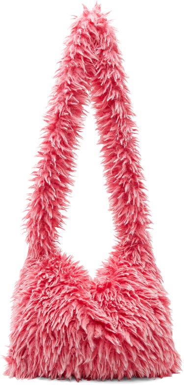 Taška cez rameno ERL ERL Faux-Fur Messenger Bag Ružová | ERL10K016, 0