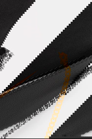 Kabelka Coach Mila Grained Leather Flap Wallet on Chain Čierna | CAO01, 4