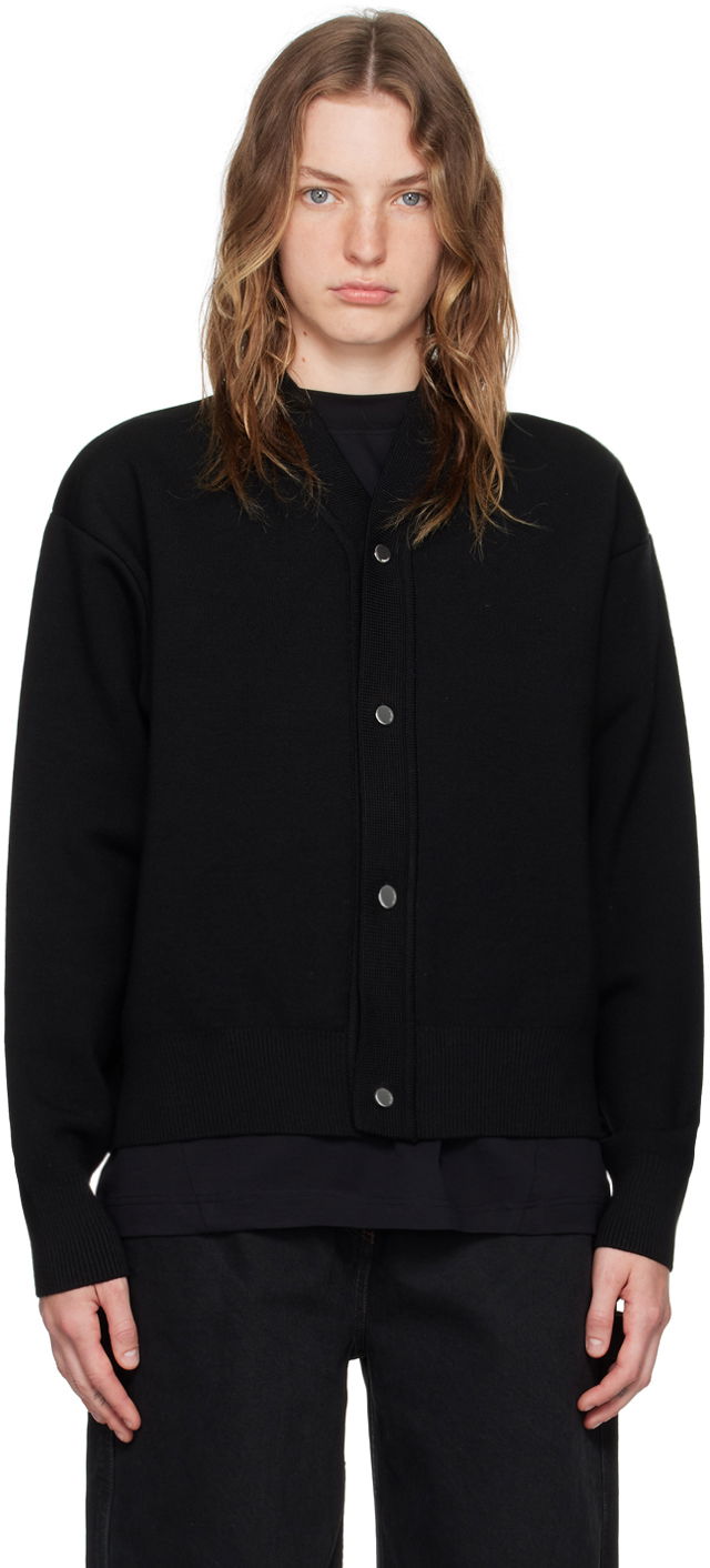 Sveter Jacquemus Black Les Classiques 'Le cardigan boutonné' Cardigan Čierna | 24H246KN292-2359, 0