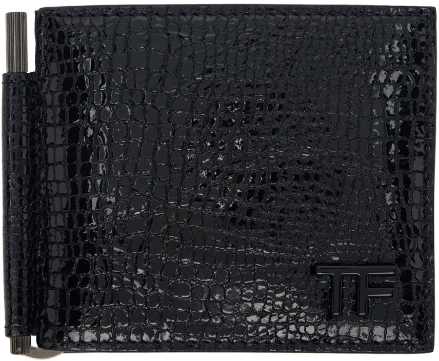 Peňaženka Tom Ford Leather Money Clip Wallet Čierna | YT231-LGO050L, 0