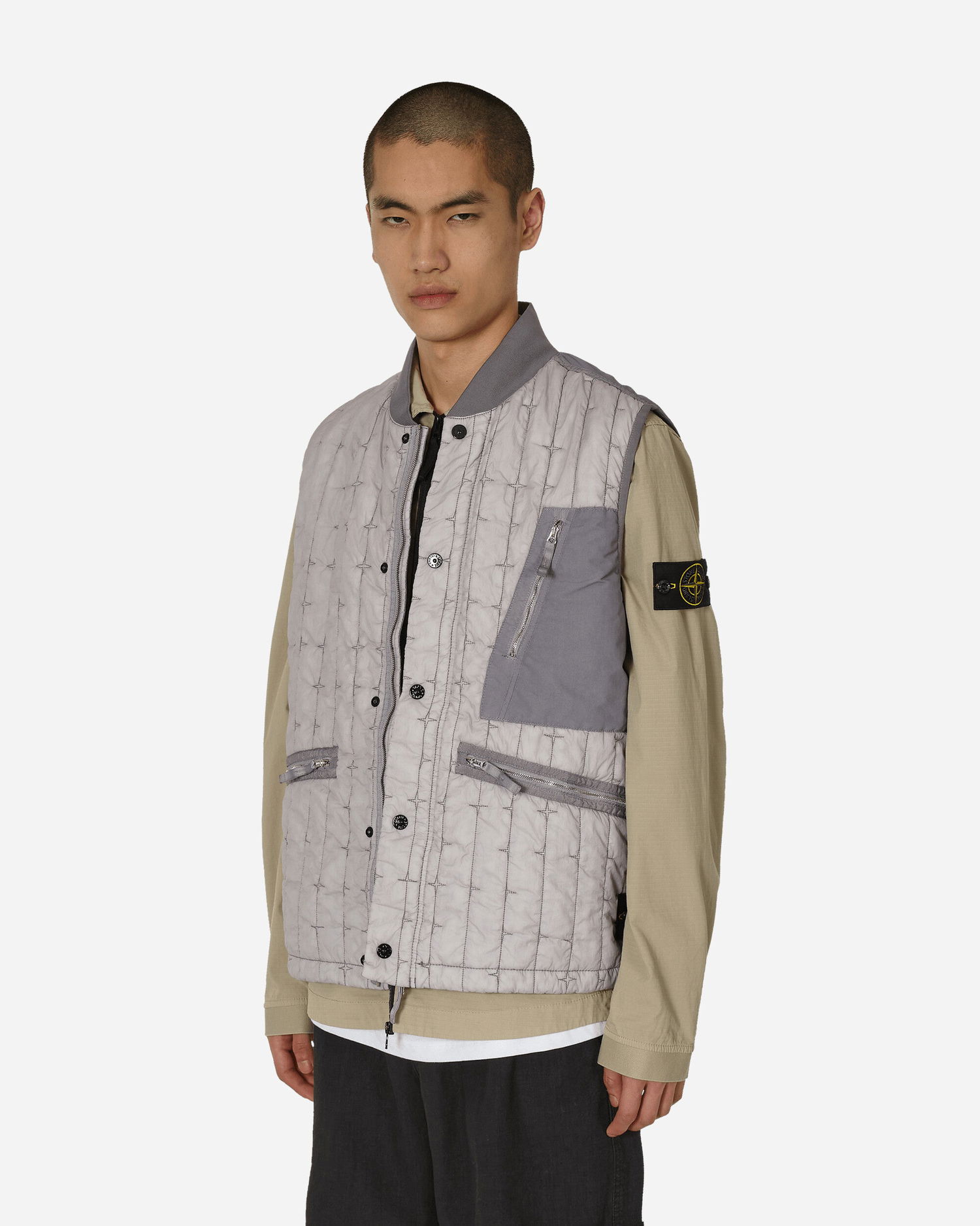 Vesta Stone Island Quilted Nylon Stella Primaloft-TC Vest Šedá | 8015G0231 V0064, 0