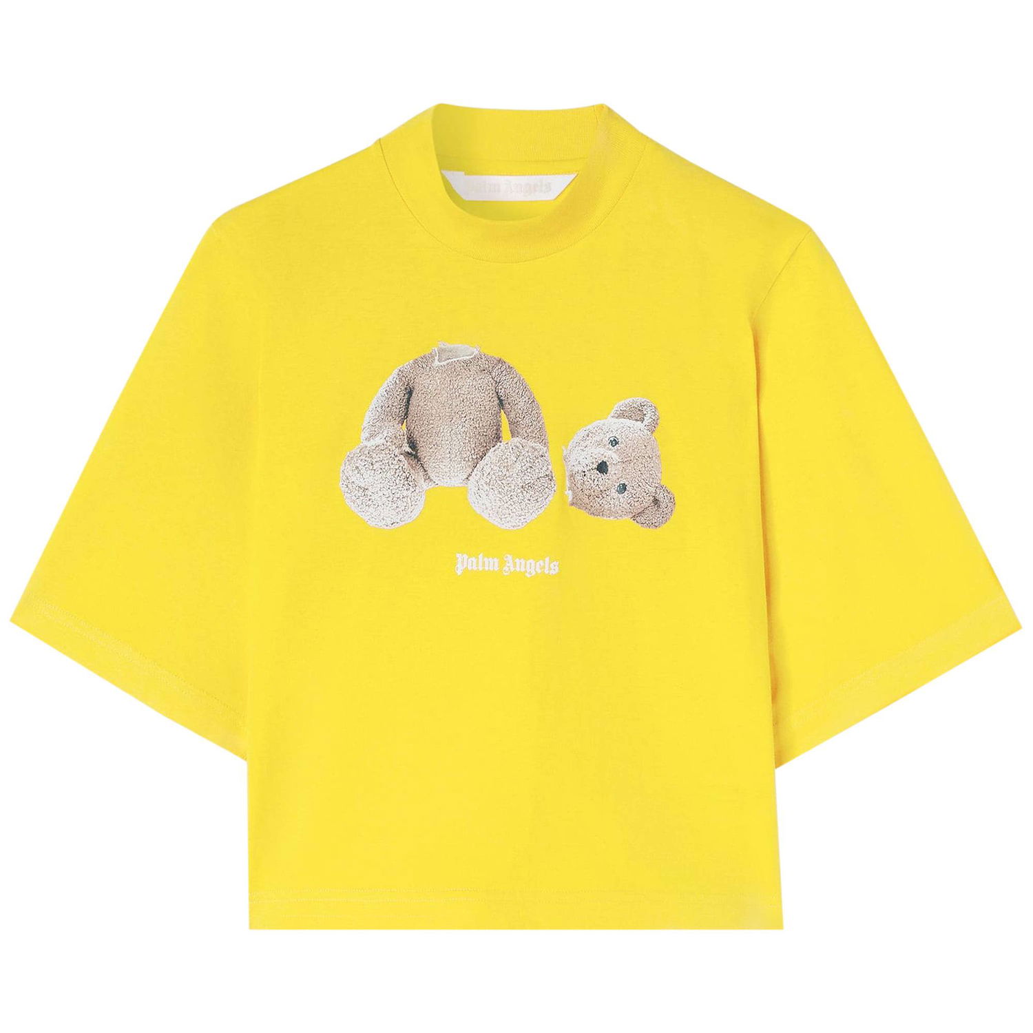 Tričko Palm Angels Bear Printed Fitted T-Shirt Žltá | PWAA020F22JER0051660, 1
