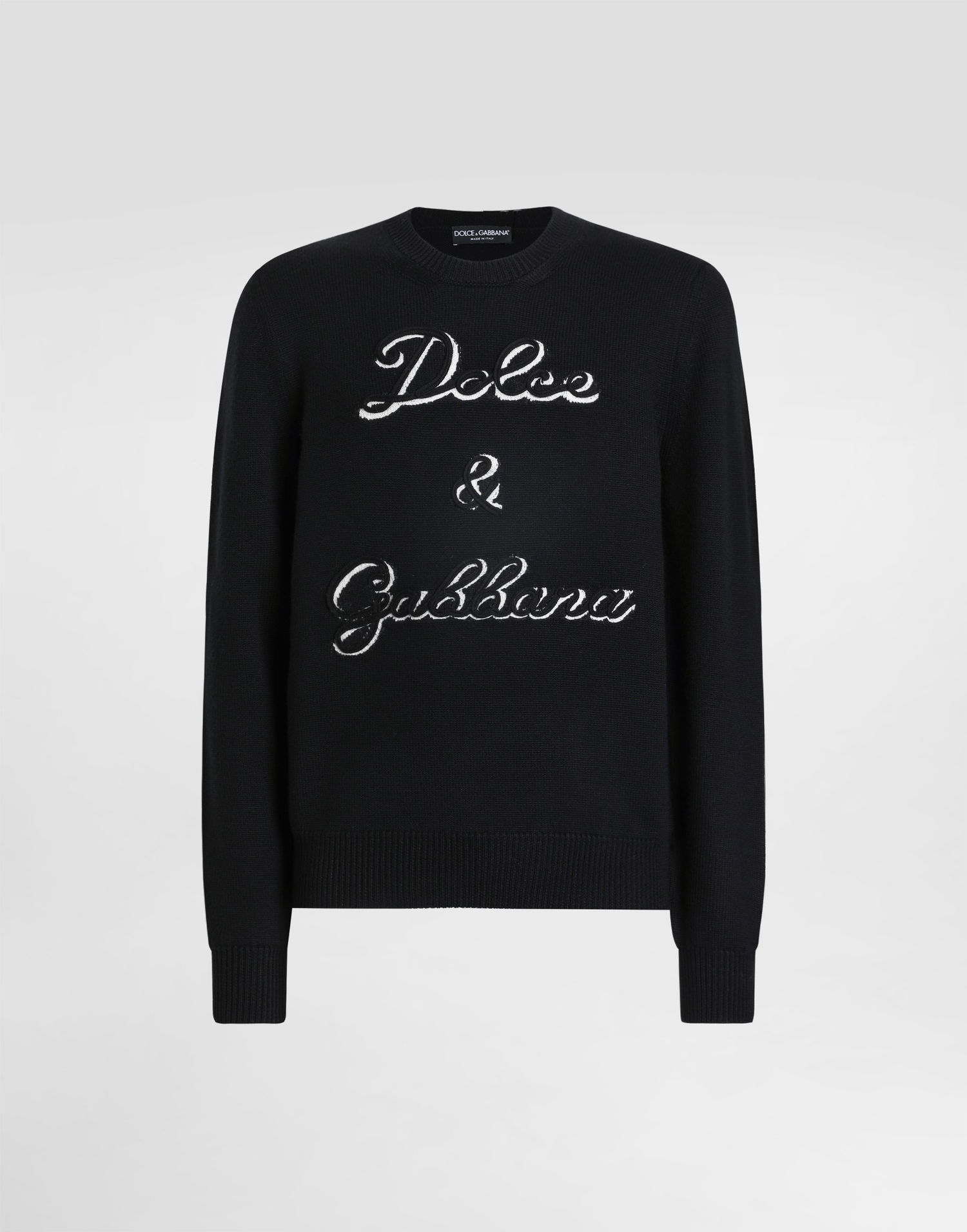 Sveter Dolce & Gabbana Dolce & Gabbana Wool Pullover with Intarsia Čierna | GXX01ZJDVDDN0000, 0