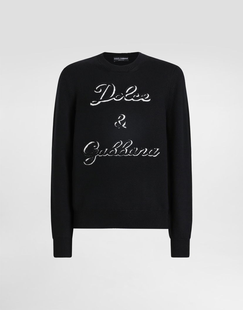 Sveter Dolce & Gabbana Dolce & Gabbana Wool Pullover with Intarsia Čierna | GXX01ZJDVDDN0000