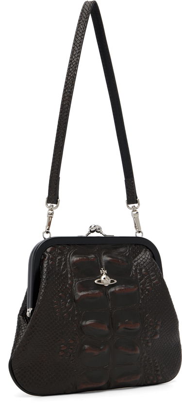 Kabelka Vivienne Westwood Vivienne's Orb-Logo Crocodile-Effect Frame Clutch Bag Hnedá | 4B01001BW-L00BO-, 1