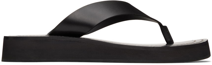 Oblečenie The Row The Row Ginza Platform Flip-Flop Sandals Čierna | F1159-L52, 0