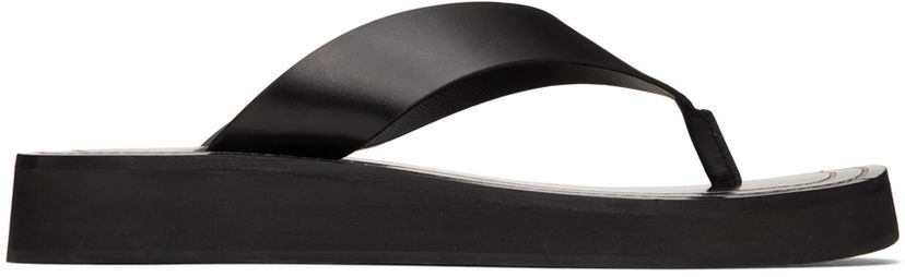 Oblečenie The Row The Row Ginza Platform Flip-Flop Sandals Čierna | F1159-L52