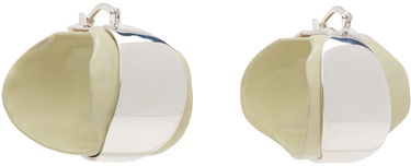 Náušnice Jil Sander Two-Toned Earrings Šedá | J12VG0056_J12027, 1