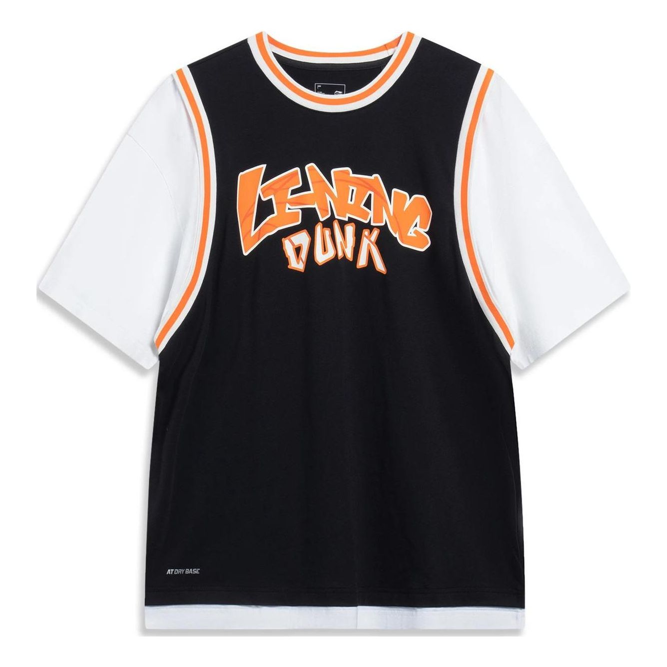 Dres Li-Ning Hoops Graphic Faux Two Piece T-shirt Čierna | AHST573-1, 0
