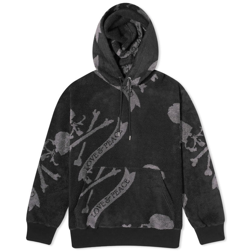 Mikina Mastermind WORLD Terry Cloth All Over Skull Hoodie Čierna | MW24S12-SW001-BKC