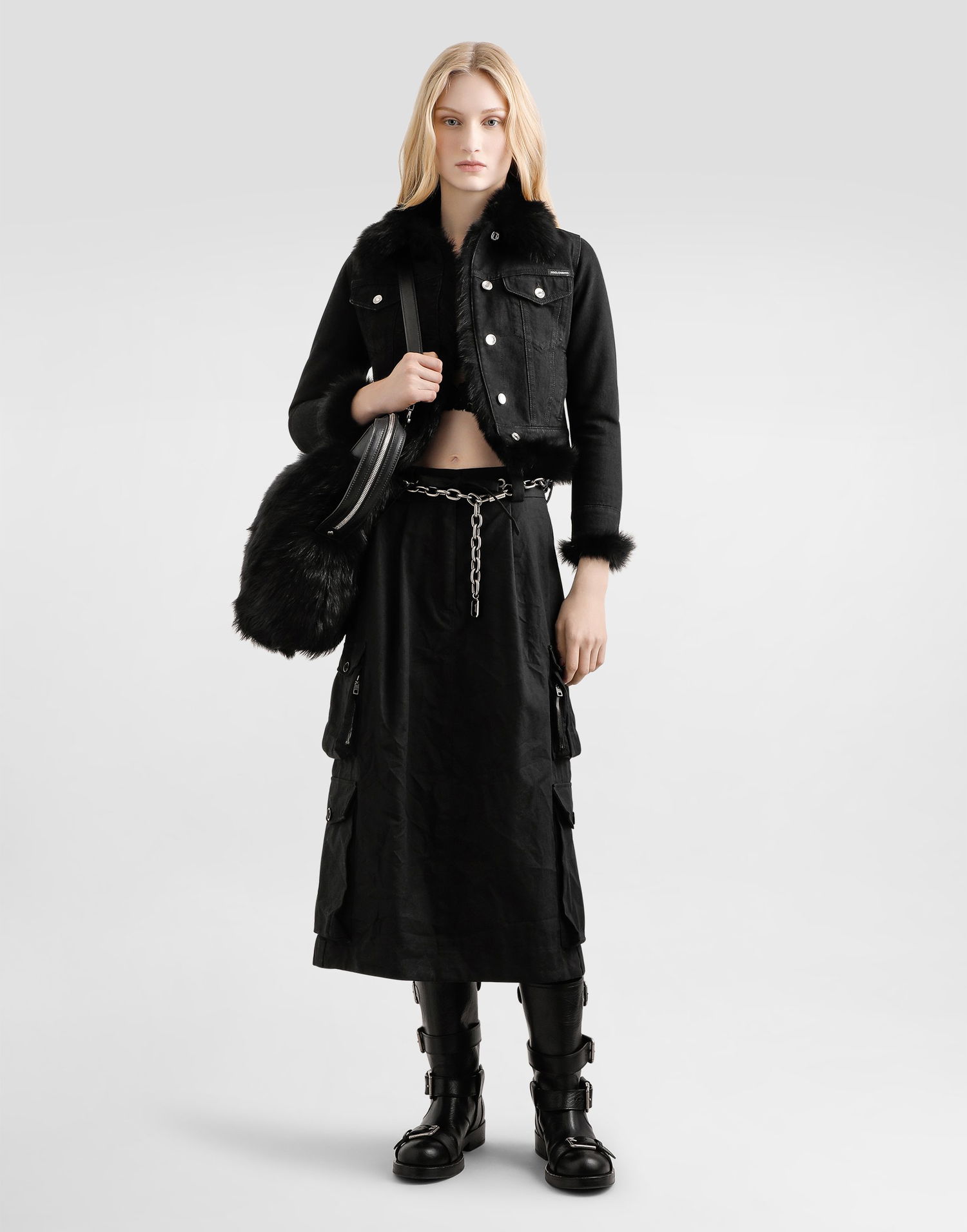 Sukňa Dolce & Gabbana Dolce & Gabbana Cargo Skirt 46 Čierna | F4DAQTFU62WN0000, 1