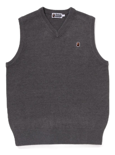 Sveter BAPE Ape Head One Point Knit Vest Šedá | 1J30-120-002