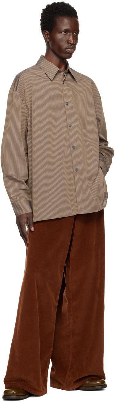 Košeľa Studio Nicholson Studio Nicholson Pinstripe Shirt Hnedá | STRIKE SNM - 1164, 3