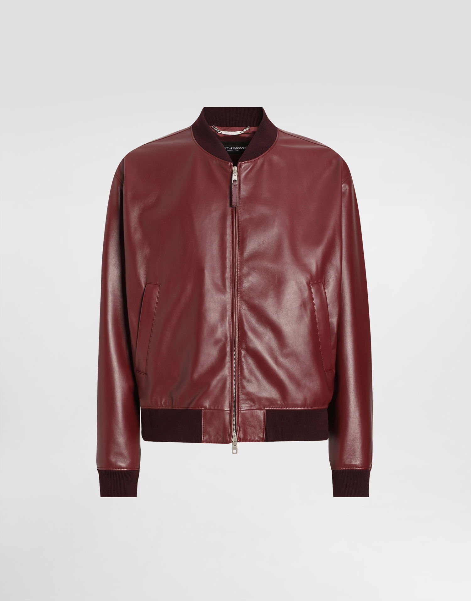 Bomber bunda Dolce & Gabbana Dolce & Gabbana Sheepskin Bomber Jacket Vínová | G9BILLHULFYR0369, 0