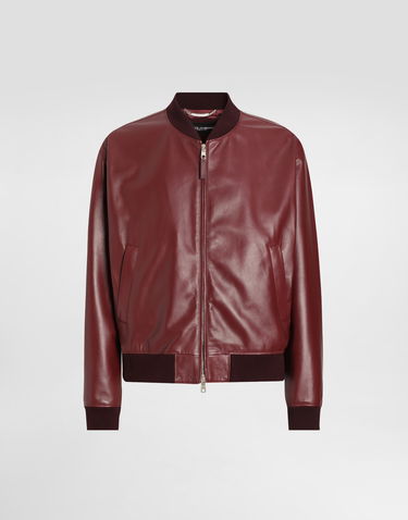Bomber bunda Dolce & Gabbana Dolce & Gabbana Sheepskin Bomber Jacket Vínová | G9BILLHULFYR0369, 0