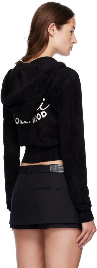 Mikina AMIRI AMIRI 'Club AMIRI' Cropped Zip-Up Hoodie Čierna | AWKNHD1010, 2
