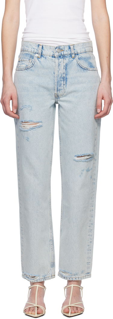 Džínsy Anine Bing Anine Bing Kate Distressed Straight-Leg Jeans Modrá | A-06-10615-WHD24, 0