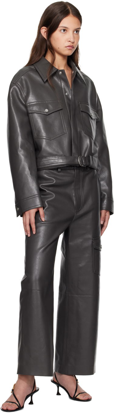 Overal Nanushka Nanushka Zaria Leather Jacket Šedá | NW24FWOW37669, 3