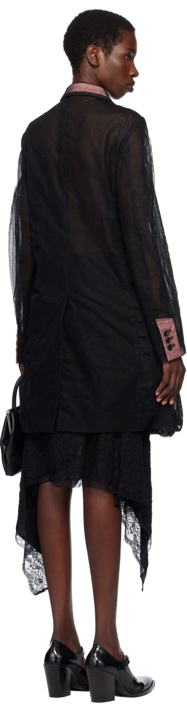 Kabáty Comme des Garçons Comme des Garçons Homme Plus Tulle & Gabardine Coat Čierna | PO-J035-051, 2