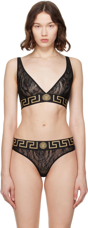 Podprsenka Versace Versace Greca Border Lace Bra Čierna | 1020556_1A14840, 0