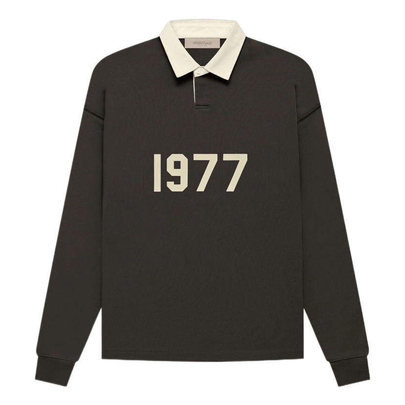 Polo tričko Fear of God Essentials FW22 Henley Rugby Polo Čierna | FOG-FW22-366