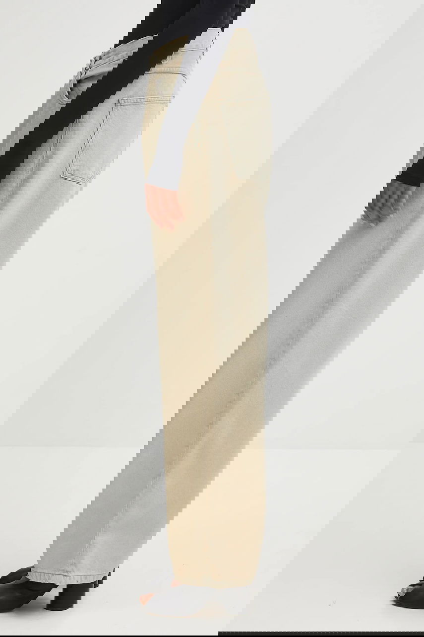 Džínsy Carhartt WIP Brandon High Waist Wide Leg Jeans Béžová | I035892.01SN, 1