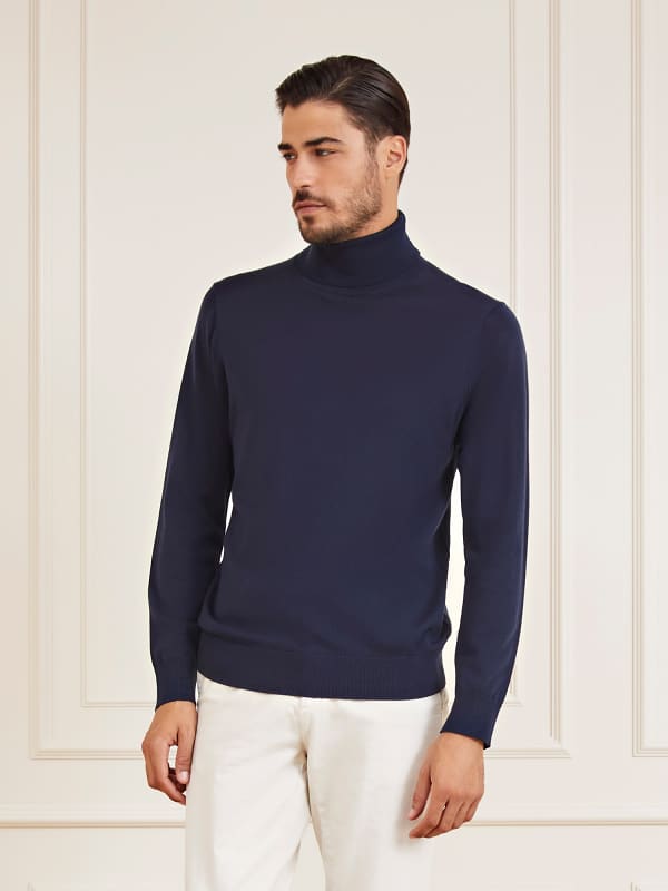 Sveter GUESS Marciano Turtle Neck Wool Sweater Navy | 3BHR015397Z, 0