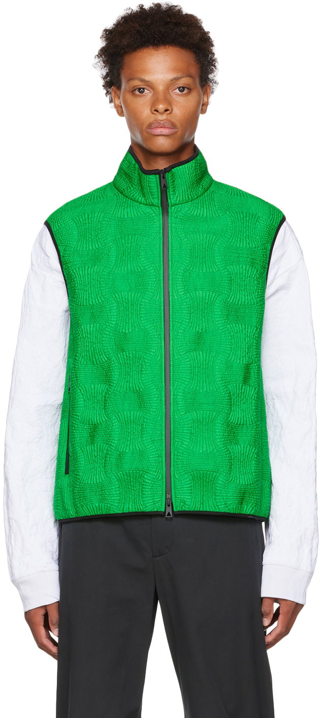 Vesta Bottega Veneta Shirring Vest Zelené | 708331 VKV50, 0