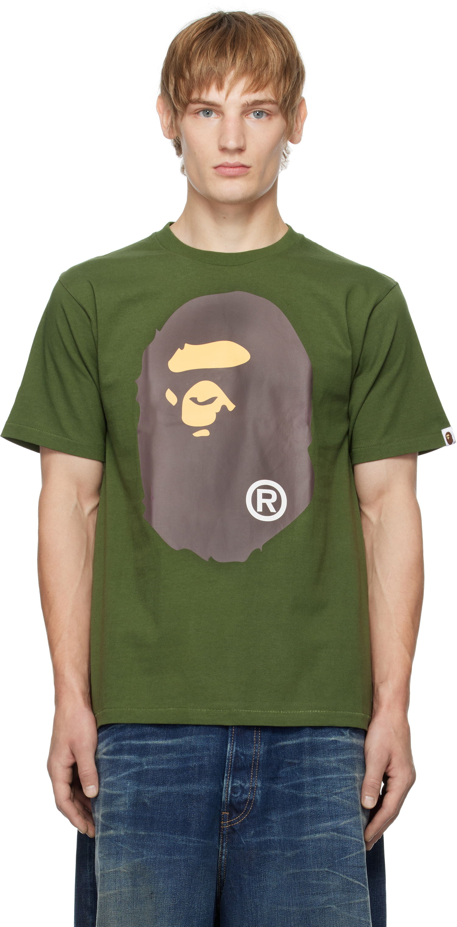 Tričko BAPE Big Ape Head Graphic T-Shirt Zelené | 001TEK801002M, 0