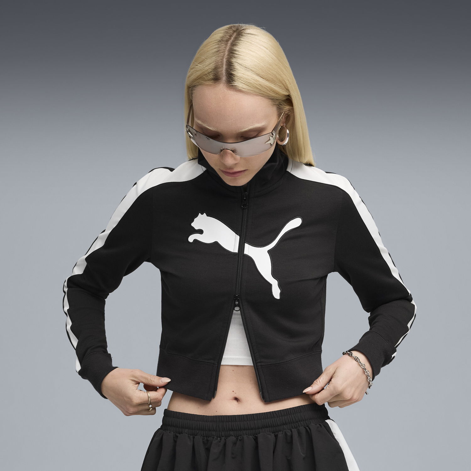 Bunda Puma FUTURE.PUMA.ARCHIVE T7 Women's Cropped Semi-Fitted Track Jacket Čierna | 632123_01, 0