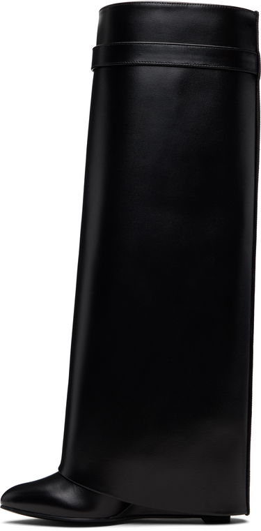 Tenisky a topánky Givenchy Shark Lock Tall Leather Wedge Boots Čierna | BE702NE1NG001, 2