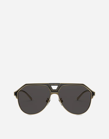 Slnečné okuliare Dolce & Gabbana Gold-Tone Aviator Sunglasses Čierna | VG2257VM4879V000, 0