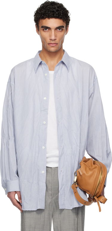Košeľa HED MAYNER Hed Mayner Crinkled Poplin Shirt Modrá | HMMA60001A-HA166, 0