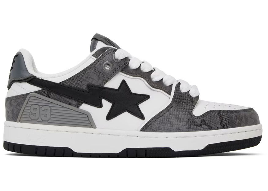 Tenisky a topánky BAPE A Bathing Ape Sk8 Sta #1 Black Snakeskin Šedá | 1J80-191-055-BLK/001FWJ801055I-BLK, 0
