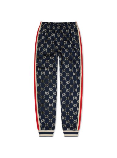 Nohavice Gucci Gg Web Track Pant Navy | 496920-X9V05-4245