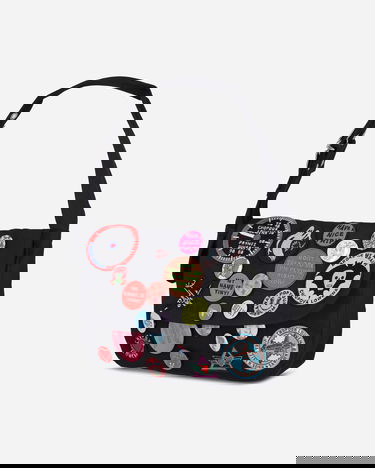Taška cez rameno Chopova Lowena Patches Decorated Shoulder Bag Čierna | 6455 BLCK, 2