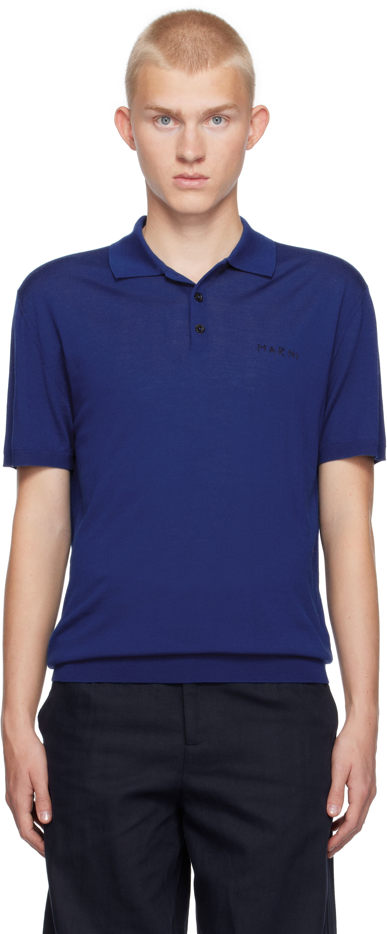 Polo tričko Marni Logo Polo Modrá | POMG0061E0 UFW531, 0