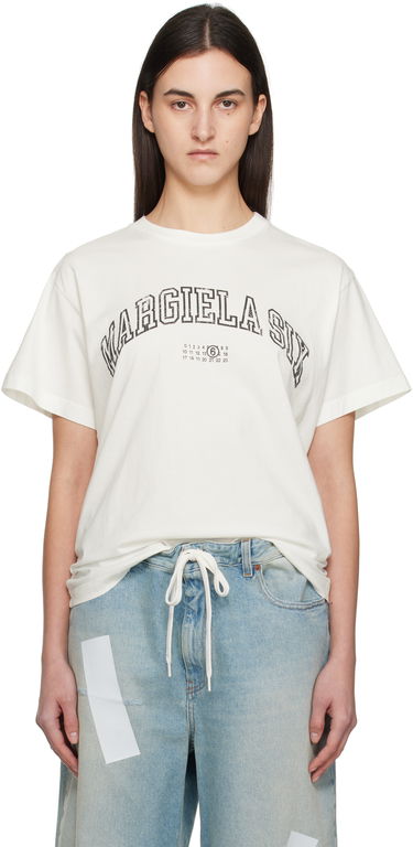 Tričko Maison Margiela MM6 Maison Margiela Varsity Print T-Shirt Biela | SH0GC0046 S24312, 0
