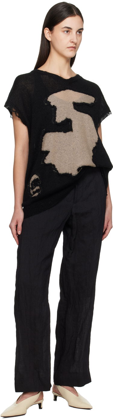 Sveter Maison Margiela MM6 Maison Margiela Abstract Distressed Knit Top Čierna | S52HN0008 M13088, 3