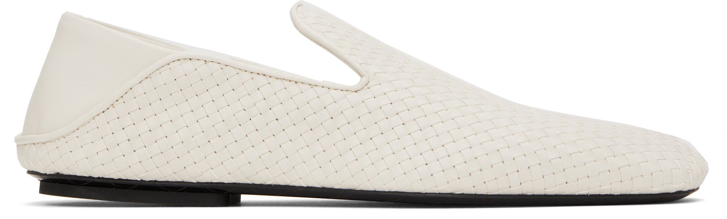 Starostlivosť o obuv Bottega Veneta Bottega Veneta Adamo Woven Slippers Biela | 807010 V4VE0, 0