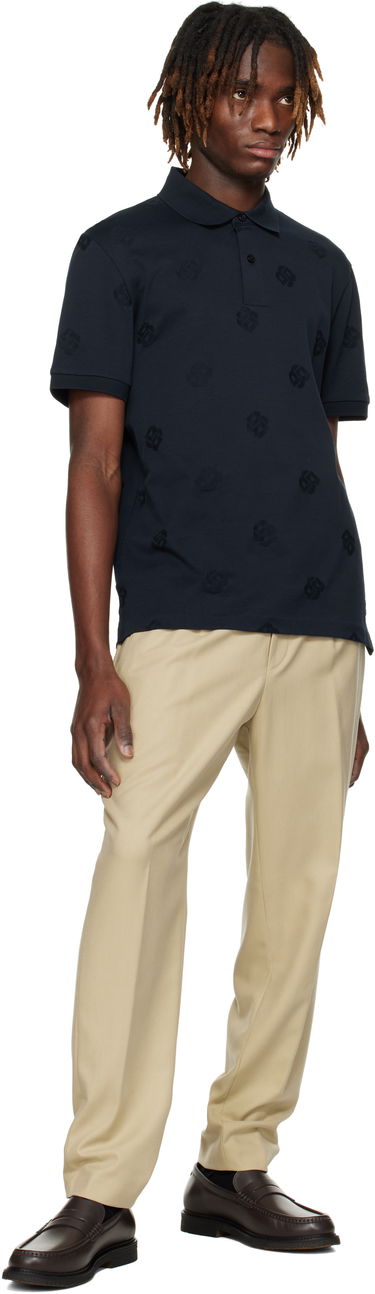 Nohavice BOSS BOSS Pleated Trousers Béžová | 50534995, 3