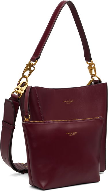 Kabelka rag & bone Rag & Bone Parker Leather Bucket Bag Vínová | LE101313, 1