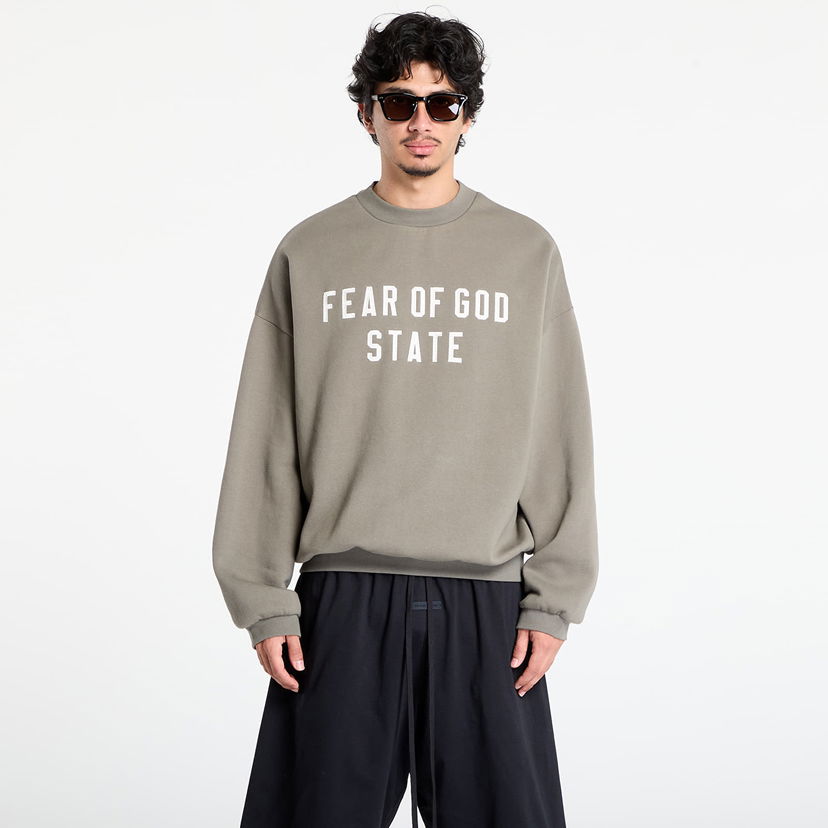 Mikina Fear of God Fear of God Essentials 90's Crewneck Sweatshirt Zelené | 192SP256557F-245