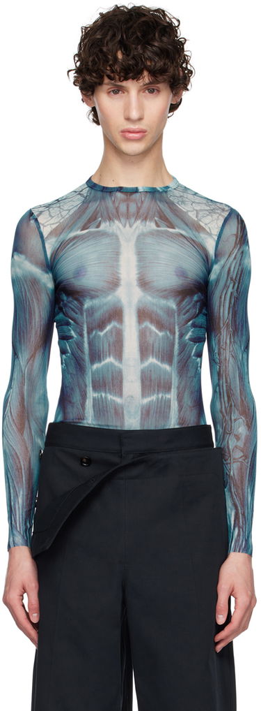 Body Jean Paul Gaultier Jean Paul Gaultier 'The Écorché' Long Sleeve T-Shirt Modrá | 24/30-F-TO210-T554-505601, 0