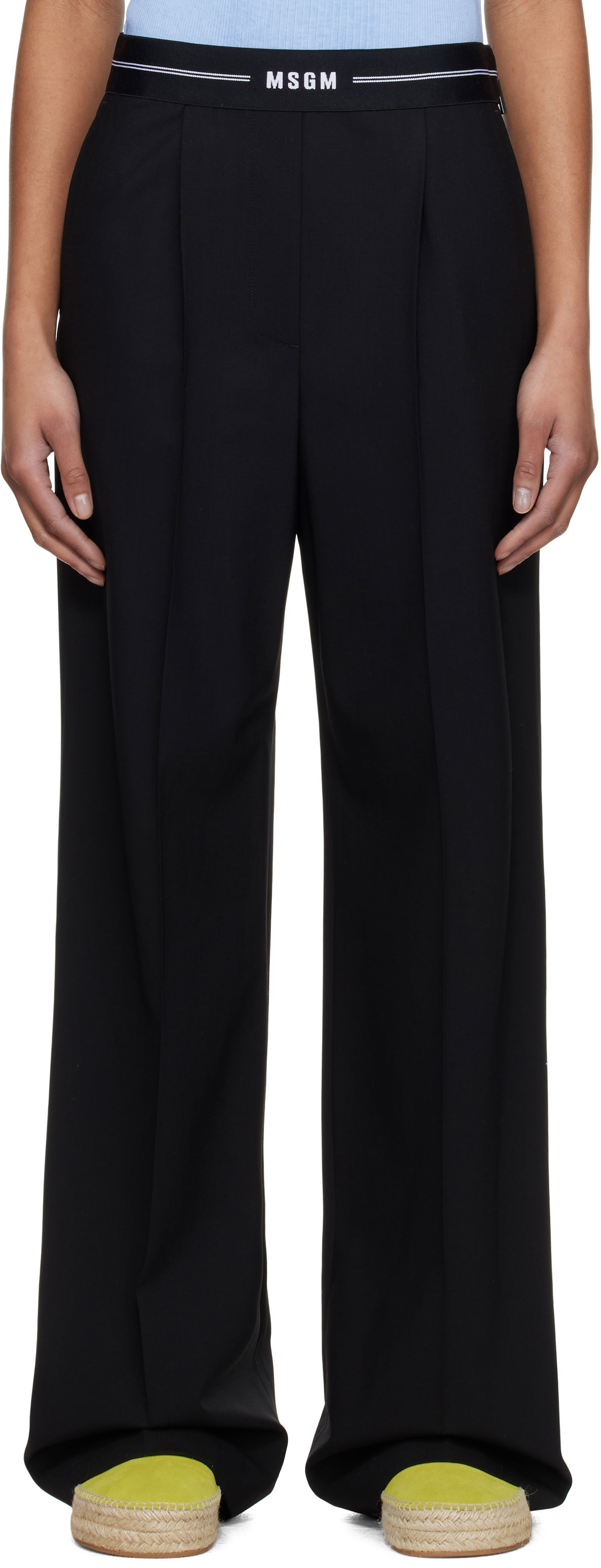 Nohavice MSGM MSGM Pleated Trousers Čierna | 3841MDP14 257127, 0