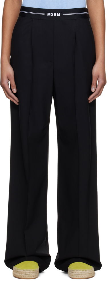 Nohavice MSGM MSGM Pleated Trousers Čierna | 3841MDP14 257127, 0