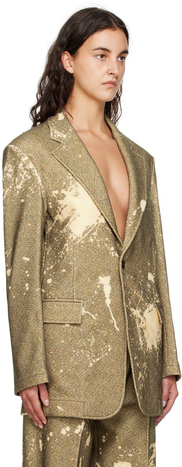 Bunda R13 R13 Bleach-Splatter Blazer Žltá | R13WR020-R271A, 1