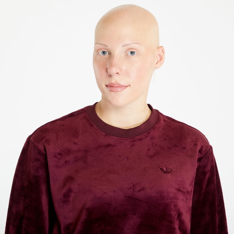 Premium Essentials Velour Sweatshirt Maroon