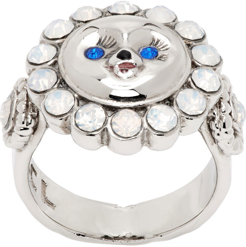 Prsteň Chopova Lowena Crystal Embellished Silver Ring Metalická | 6455, 0