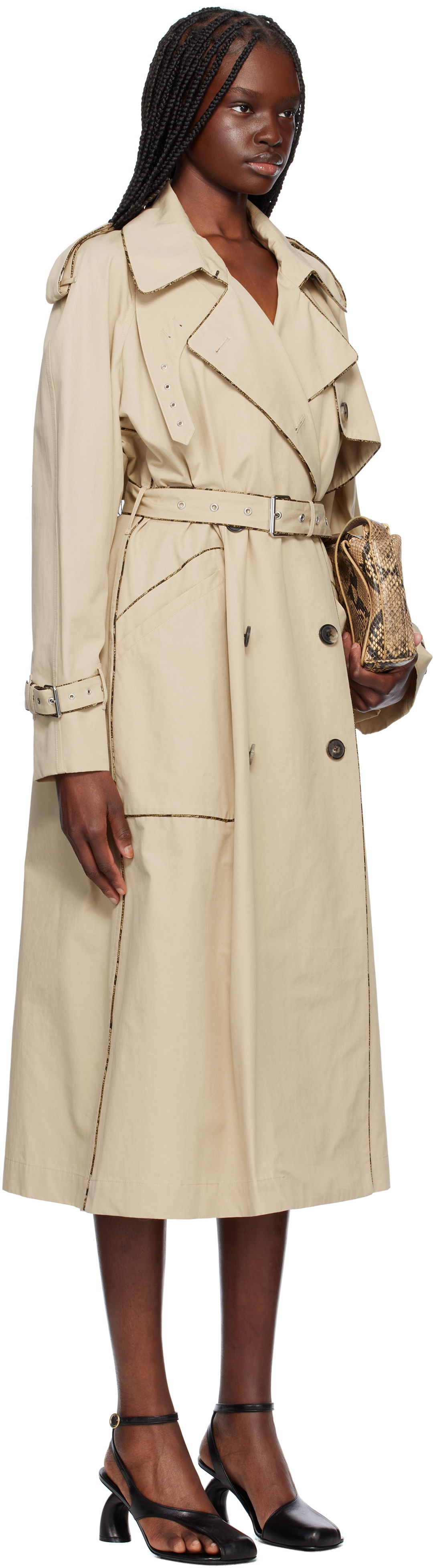 Trenčkot Dries Van Noten Dries Van Noten Piping Trench Coat Béžová | 251-010216-1449, 1